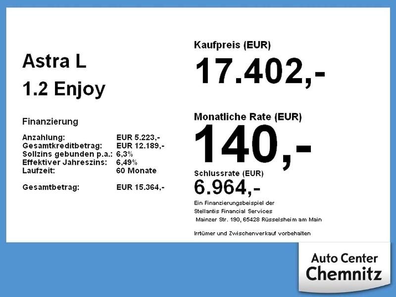 Gebraucht Opel Astra Enjoy 110 PS (80 kW) 2023 Jade weiß Limousine