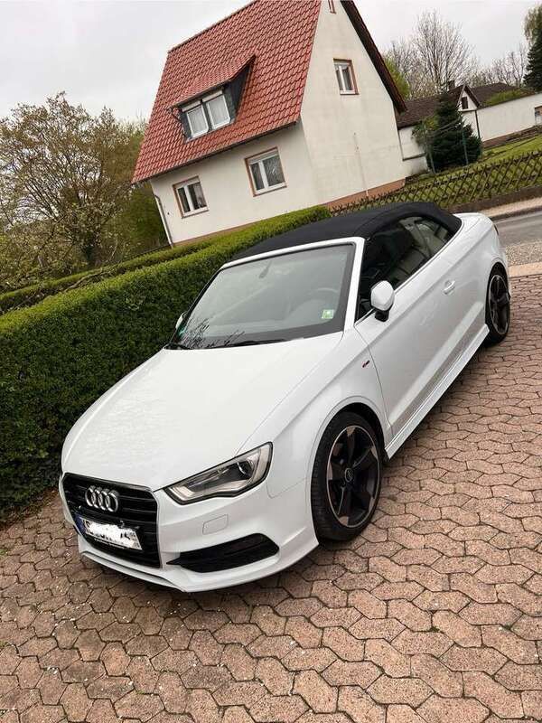 Weiß Gebraucht 2014 Audi A3 Cabriolet S-Line Cabrio | 18.500 € (Teuer) - Bild 1/4