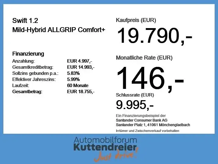 Neu Suzuki Swift Comfort+ 83 PS (61 kW) 2025 Premium silver Kleinwagen