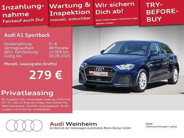Navarrablau metallic Gebraucht 2024 Audi A1 Sportback Advanced Plus Kleinwagen | 24.791 € (Fairer Preis) - Bild 1/4