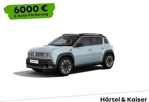 Neu Renault 4 E-Tech Iconic 110 kW (150 PS) 2025 Kumulusblau mit schwarzem dach (blau) SUV