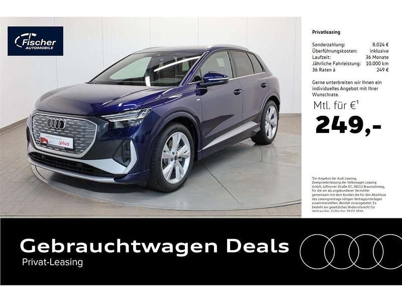 Navarrablau metallic Gebraucht 2024 Audi Q4 e-tron Sport SUV | 44.980 € (Fairer Preis) - Bild 1/4