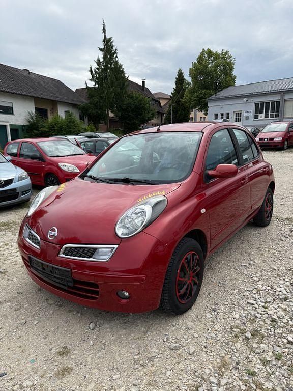 Rot Gebraucht 2008 Nissan Micra City Kleinwagen | 1.200 € (Superpreis) - Bild 1/4