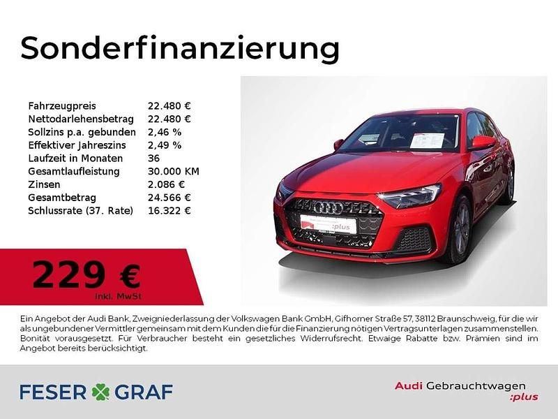Progressivrot metallic Gebraucht 2024 Audi A1 Sportback Advanced Kleinwagen | 22.480 € (Guter Preis) - Bild 1/2