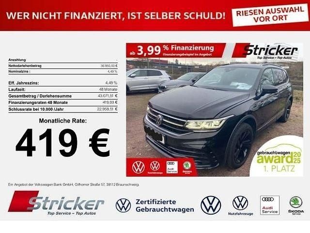 Deep black perleffekt (metallic) Gebraucht 2022 VW Tiguan Allspace Style SUV | 36.949 € (Fairer Preis) - Bild 1/3