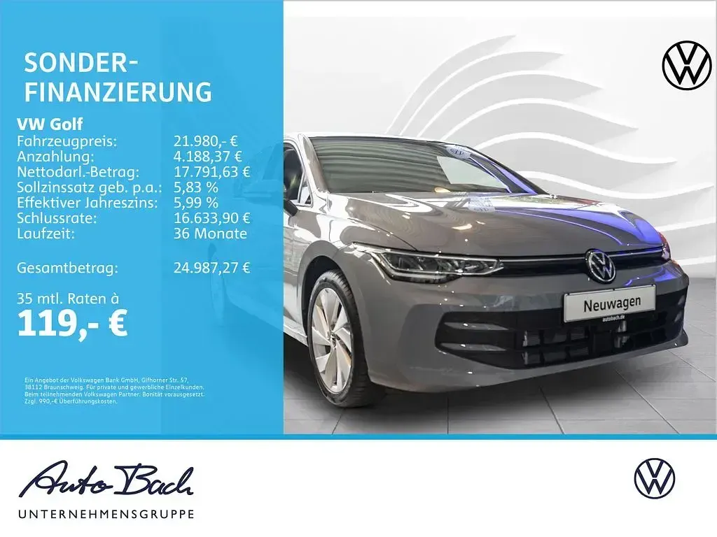 Gebraucht VW Golf VIII Life 116 PS (85 kW) 2024 Mondsteingrau Limousine