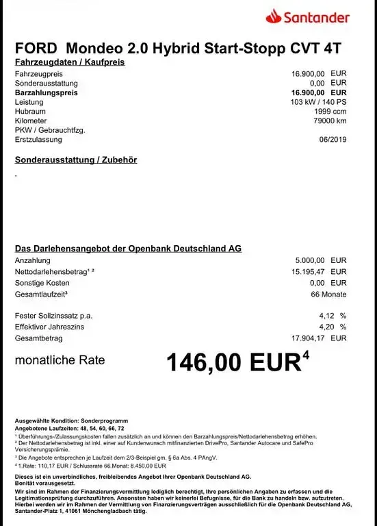 Gebraucht Ford Mondeo 140 PS (102 kW) 2019 Blau Kombi