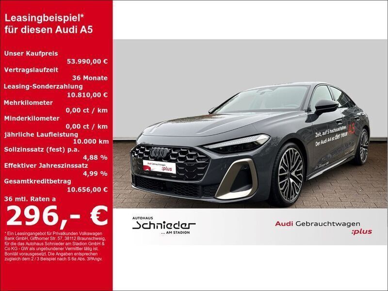 Grau Gebraucht 2024 Audi A5 Edition .1 Coupé | 53.990 € (Superpreis) - Bild 1/3