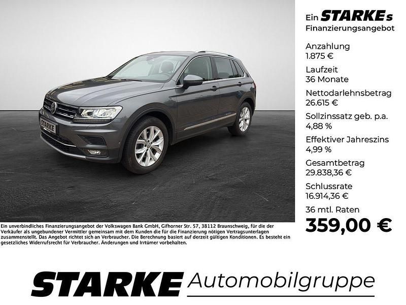 Grau Gebraucht 2020 VW Tiguan Highline SUV | 28.490 € (Fairer Preis) - Bild 1/4