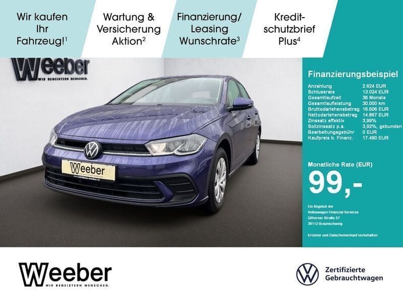 Vibrant violet (metallic) Gebraucht 2024 VW Polo Life Kleinwagen | 17.950 € (Guter Preis) - Bild 1/4