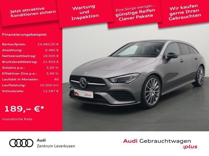 Grau Gebraucht 2020 Mercedes CLA200 AMG line Kombi | 25.680 € (Teuer) - Bild 1/4