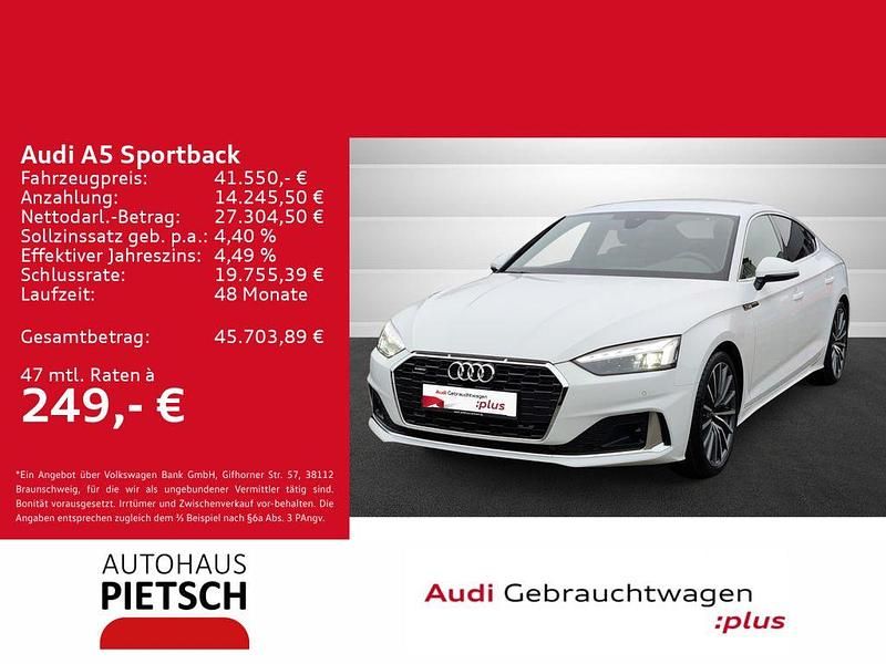 Weiss Gebraucht 2024 Audi A5 Sportback Advanced Kleinwagen | 41.550 € (Guter Preis) - Bild 1/4