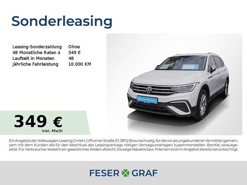 Pure white Gebraucht 2024 VW Tiguan Allspace Life SUV | 33.740 € (Superpreis) - Bild 1/2