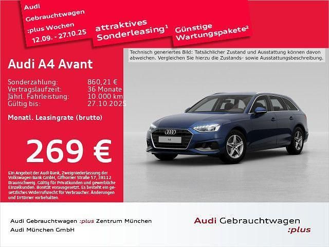 Navarrablau metallic Gebraucht 2024 Audi A4 Basis Kombi | 31.486 € (Fairer Preis) - Bild 1/2