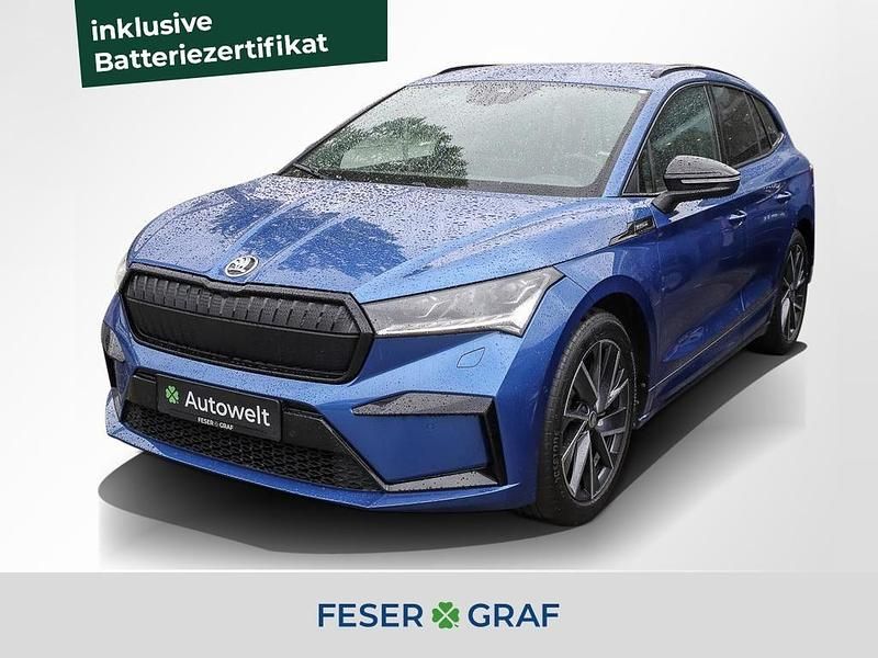 Raceblau metallic Gebraucht 2022 Skoda Enyaq iV SportLine SUV | 29.440 € (Fairer Preis) - Bild 1/4