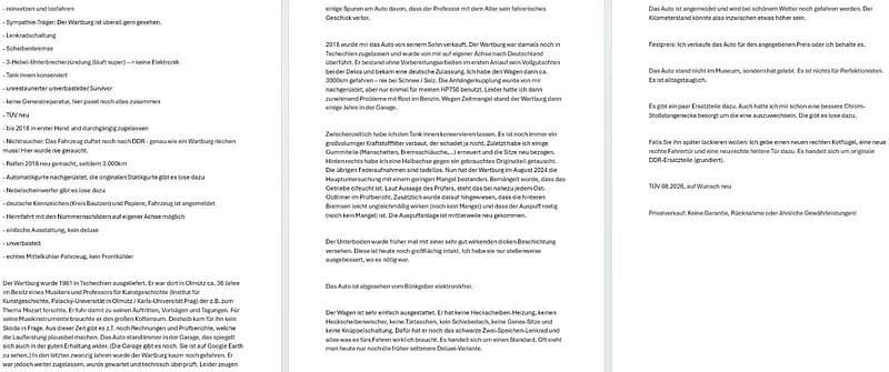 Gebraucht Wartburg 353 50 PS (36 kW) 1981 Braun Kombi