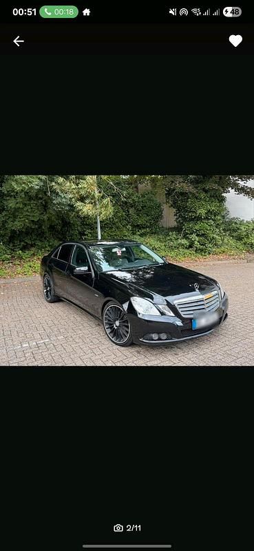 Schwarz Gebraucht 2010 Mercedes E200 Limousine | 7.000 € (Fairer Preis) - Bild 1/4