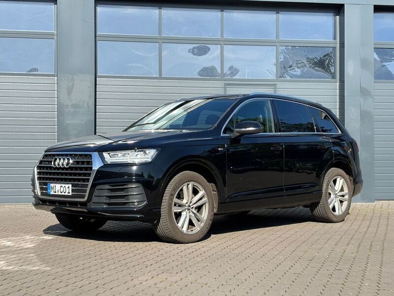 Schwarz Gebraucht 2017 Audi Q7 S-Line SUV | 45.990 € (Teuer) - Bild 1/4