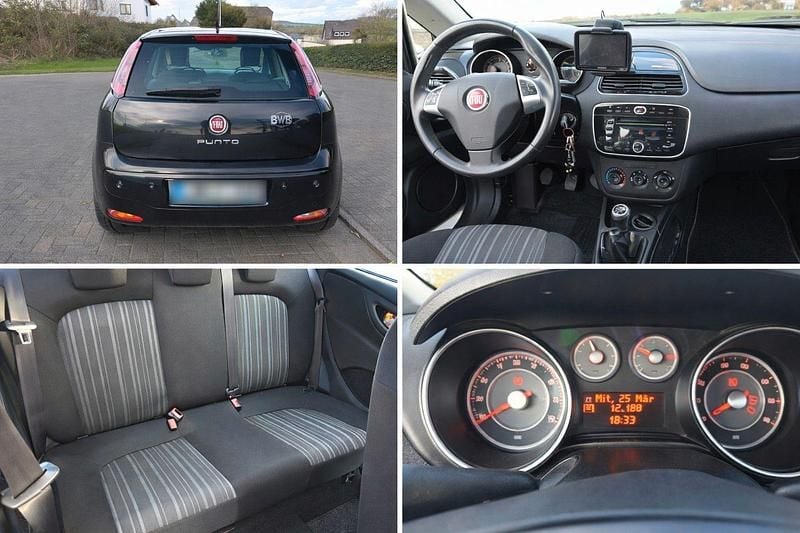 Gebraucht Fiat Punto Pop 77 PS (56 kW) 2012 Schwarz Kleinwagen