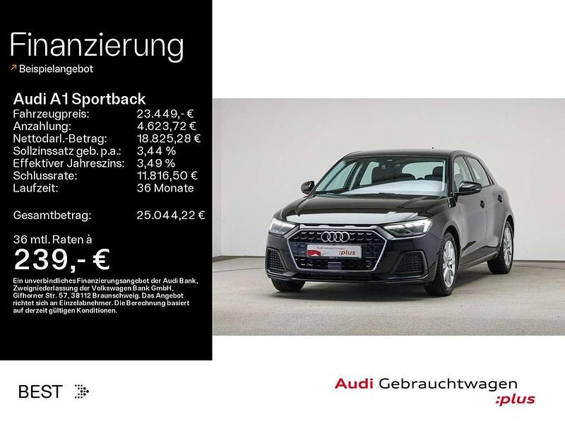 Mythosschwarz metallic Gebraucht 2024 Audi A1 Advanced Limousine | 23.449 € (Fairer Preis) - Bild 1/4