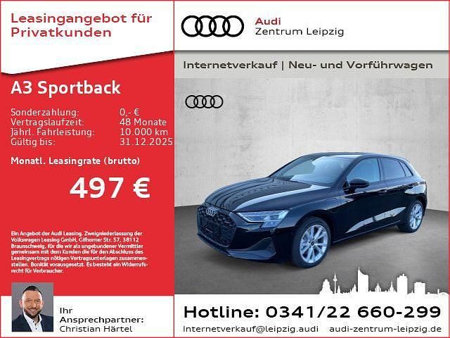 Brillantschwarz Gebraucht 2025 Audi A3 Sportback e-tron Ambiente Limousine | 37.890 € (Teuer) - Bild 1/2