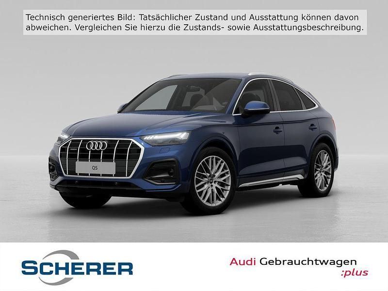 Navarrablau metallic (metallic) Gebraucht 2024 Audi Q5 Sportback Business SUV | 52.990 € (Fairer Preis) - Bild 1/3