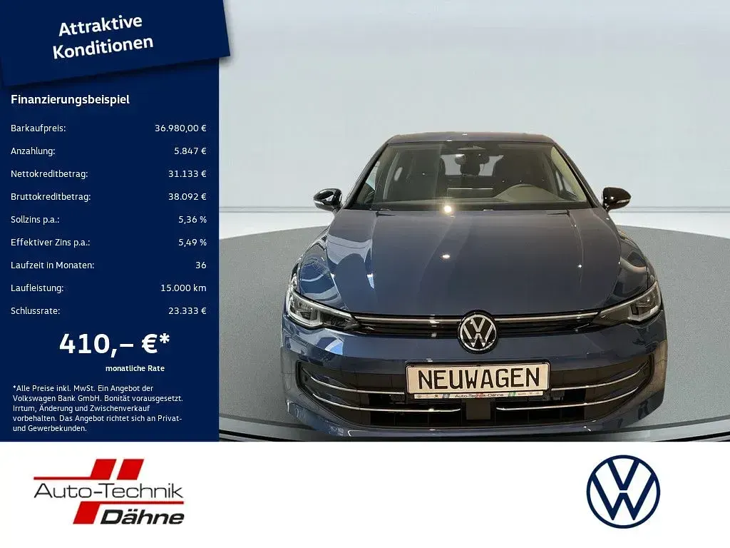 Neu VW Golf VIII 150 PS (110 kW) 2026 Blau Limousine