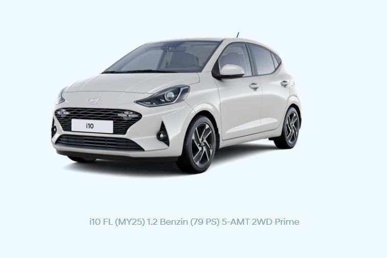 Weiß Neu 2025 Hyundai i10 Prime Kleinwagen | 19.980 € (Fairer Preis) - Bild 1/1