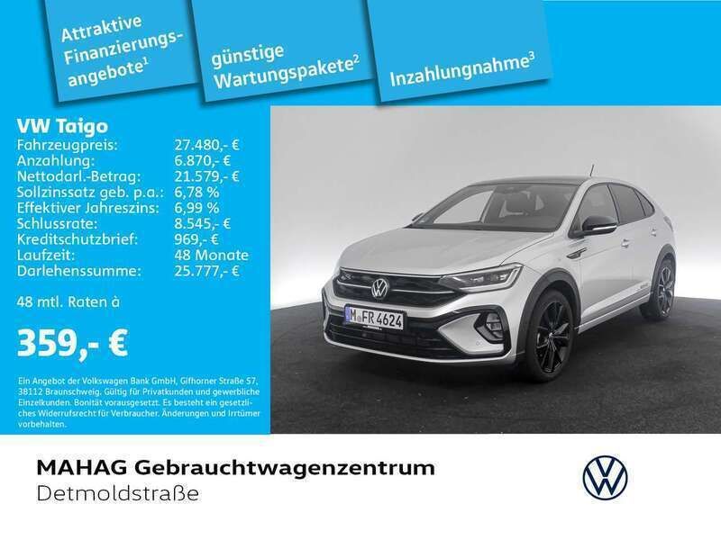 Reflexsilber metallic Gebraucht 2024 VW Taigo R-line SUV | 32.920 € - Bild 1/4