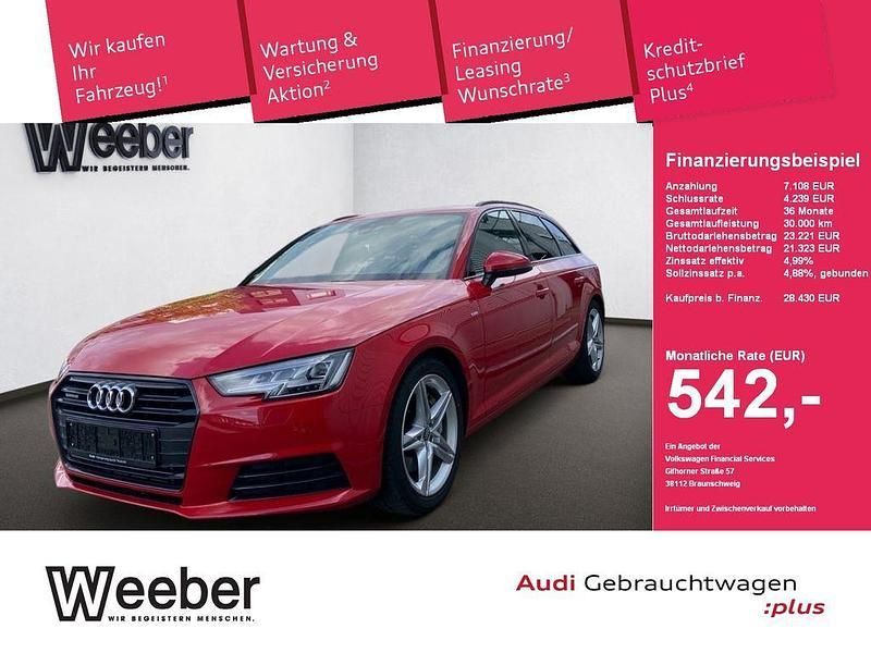 Tangorot (metallic) Gebraucht 2018 Audi A4 S-Line Kombi | 28.430 € (Teuer) - Bild 1/4
