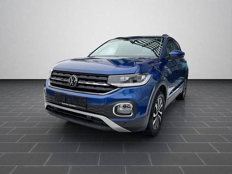 Reef blue metallic (metallic) Gebraucht 2022 VW T-Cross Active SUV | 22.580 € (Fairer Preis) - Bild 1/4