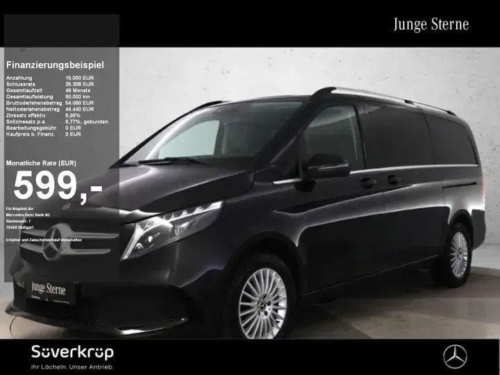 Obsidianschwarz Gebraucht 2023 Mercedes V300 Avantgarde Van / Kleinbus | 54.380 € (Superpreis) - Bild 1/2