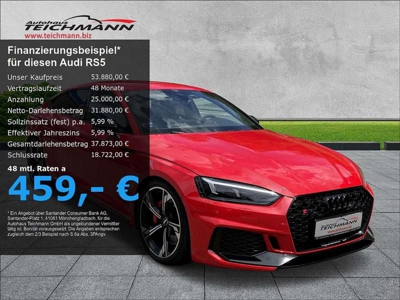 Rot Gebraucht 2019 Audi RS5 Sportback Comfort Limousine | 53.880 € (Guter Preis) - Bild 1/4