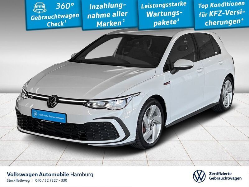 0q pure white Gebraucht 2022 VW Golf VIII GTI Limousine | 27.370 € (Superpreis) - Bild 1/2
