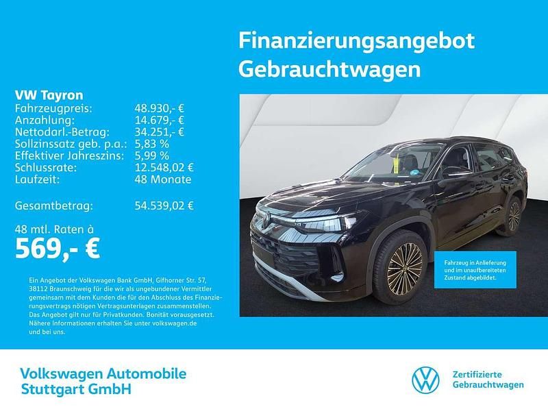 Grenadillschwarz metallic Gebraucht 2025 VW Tayron Life SUV | 48.930 € (Guter Preis) - Bild 1/4