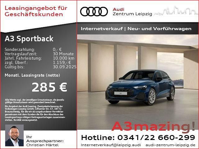 Blau Neu 2025 Audi A3 Sportback S-Line Limousine | 39.490 € (Fairer Preis) - Bild 1/2