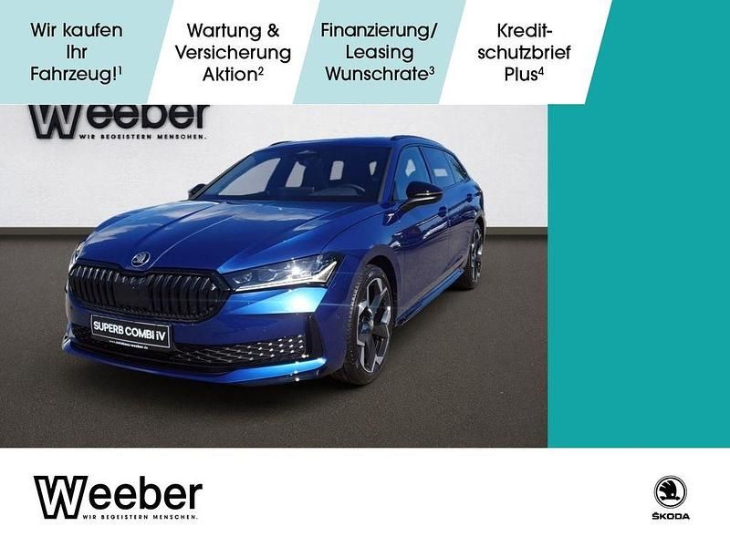 Blau Neu 2025 Skoda Superb SportLine Kombi | 57.890 € - Bild 1/4