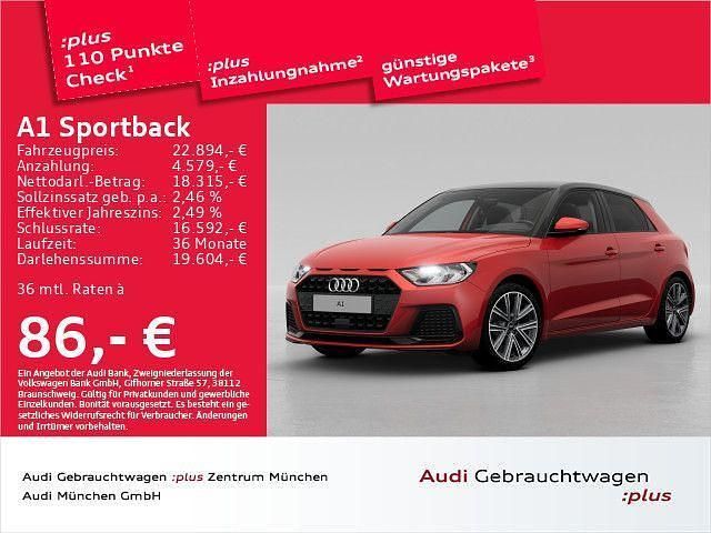 Progressivrot metallic mythosschwarz metallic Gebraucht 2024 Audi A1 Sportback Advanced Kleinwagen | 22.894 € (Guter Preis) - Bild 1/1