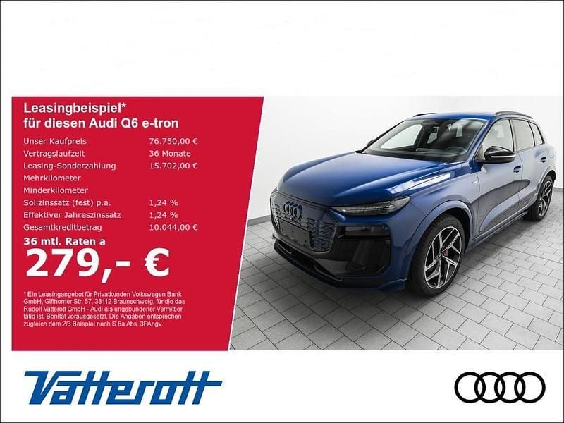 Blau Neu 2025 Audi Q6 e-tron Edition .1 SUV | 76.750 € (Superpreis) - Bild 1/4