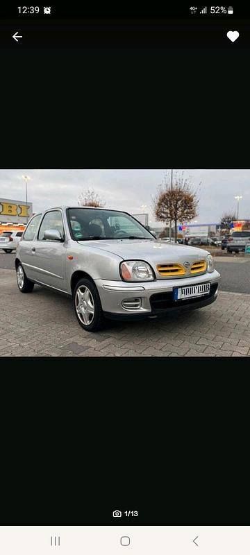 Silber Gebraucht 2002 Nissan Micra Kleinwagen | 600 € (Superpreis) - Bild 1/4