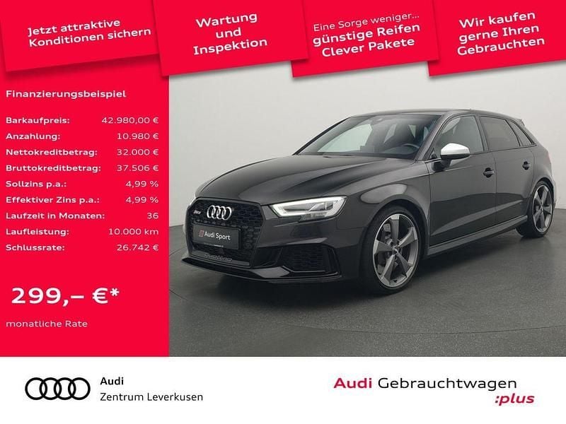 Pantherschwarz kristalleffekt Gebraucht 2019 Audi RS3 Sportback Comfort Kleinwagen | 42.980 € (Fairer Preis) - Bild 1/4
