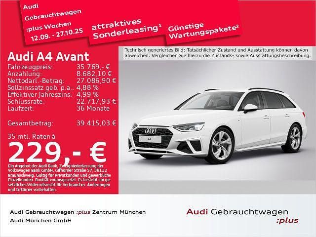 Arkonaweiß Gebraucht 2023 Audi A4 S-Line Kombi | 35.769 € (Fairer Preis) - Bild 1/2