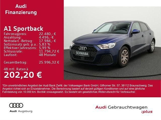 Navarrablau metallic Gebraucht 2024 Audi A1 Sportback Basis Kleinwagen | 22.480 € (Guter Preis) - Bild 1/4