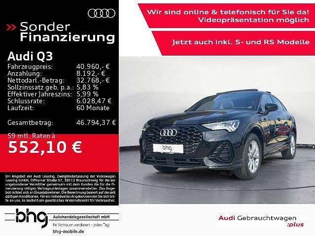 Schwarz Gebraucht 2021 Audi Q3 Sportback S-Line SUV | 40.960 € (Fairer Preis) - Bild 1/4
