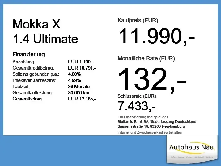 Gebraucht Opel Mokka X Ultimate 140 PS (102 kW) 2019 Onyx schwarz SUV