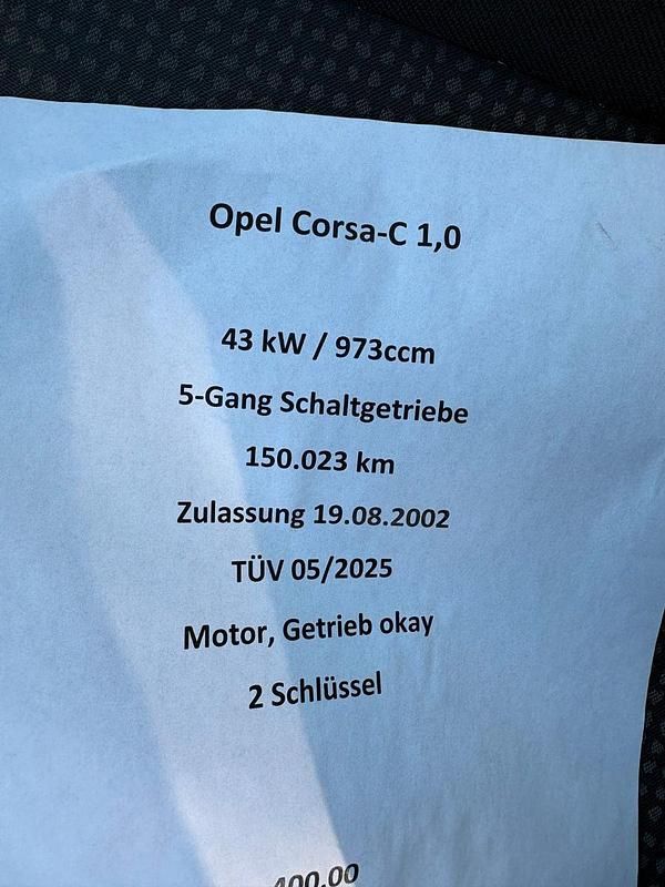 Gebraucht Opel Corsa 58 PS (42 kW) 2002 Grün Kleinwagen