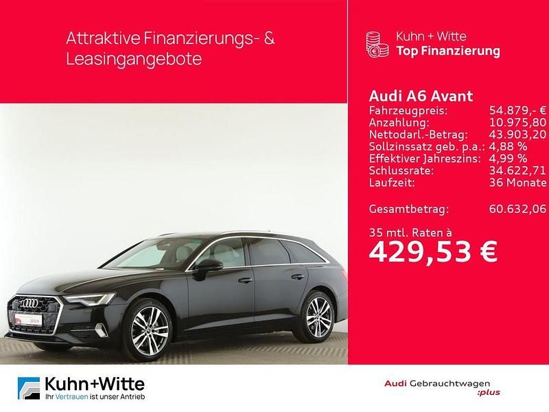 Mythosschwarz metallic Gebraucht 2024 Audi A6 Advanced Plus Kombi | 54.879 € (Etwas zu teuer) - Bild 1/4