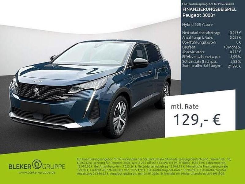Lackierung blau celebes/metallic klarlack Gebraucht 2021 Peugeot 3008 Allure SUV | 18.870 € (Guter Preis) - Bild 1/3