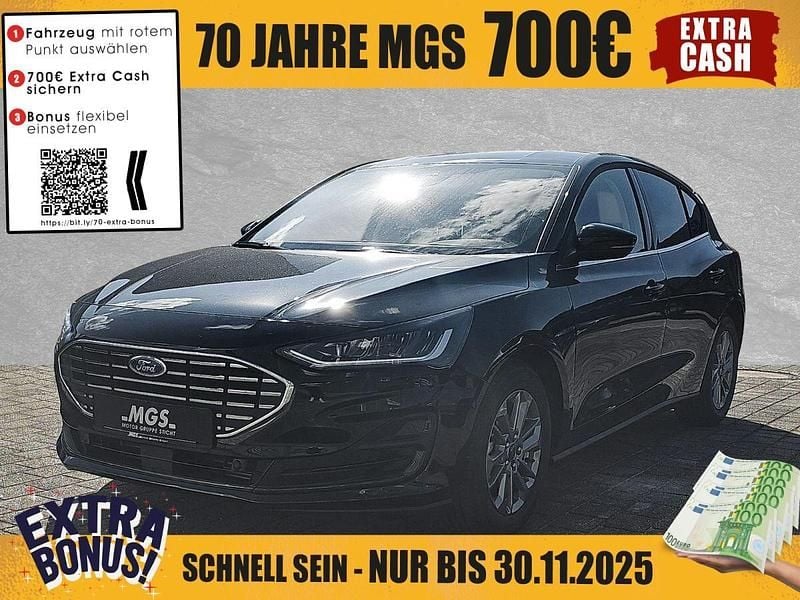 Desert island blue metallic Neu 2025 Ford Focus Titanium Limousine | 29.490 € (Guter Preis) - Bild 1/4