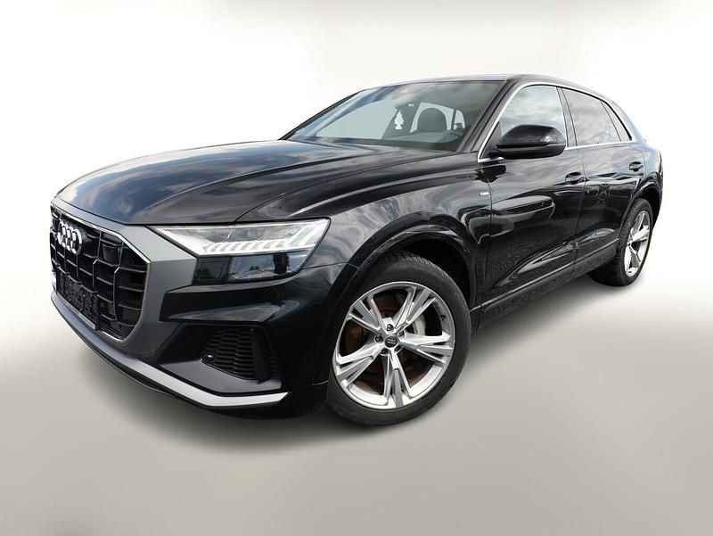Orcaschwarz metallic Gebraucht 2020 Audi Q8 S-Line SUV | 54.663 € (Superpreis) - Bild 1/4